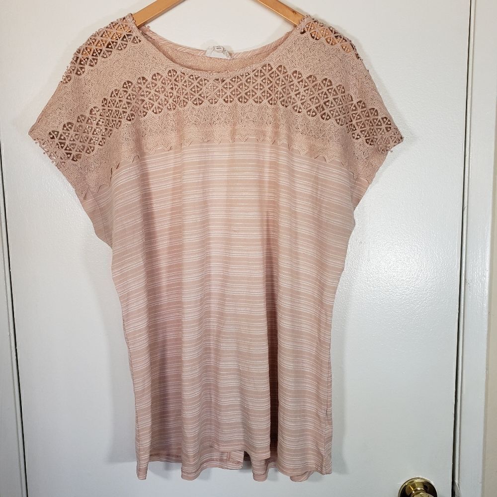 Perch by Blu Pepper Plus Size Short Sleeve Blouse Size 2XL